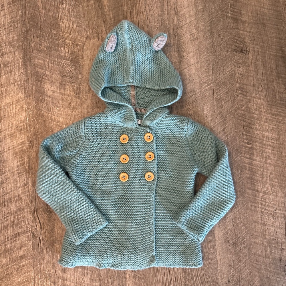 Button sweater with ears, Baby Boden 12-18 months